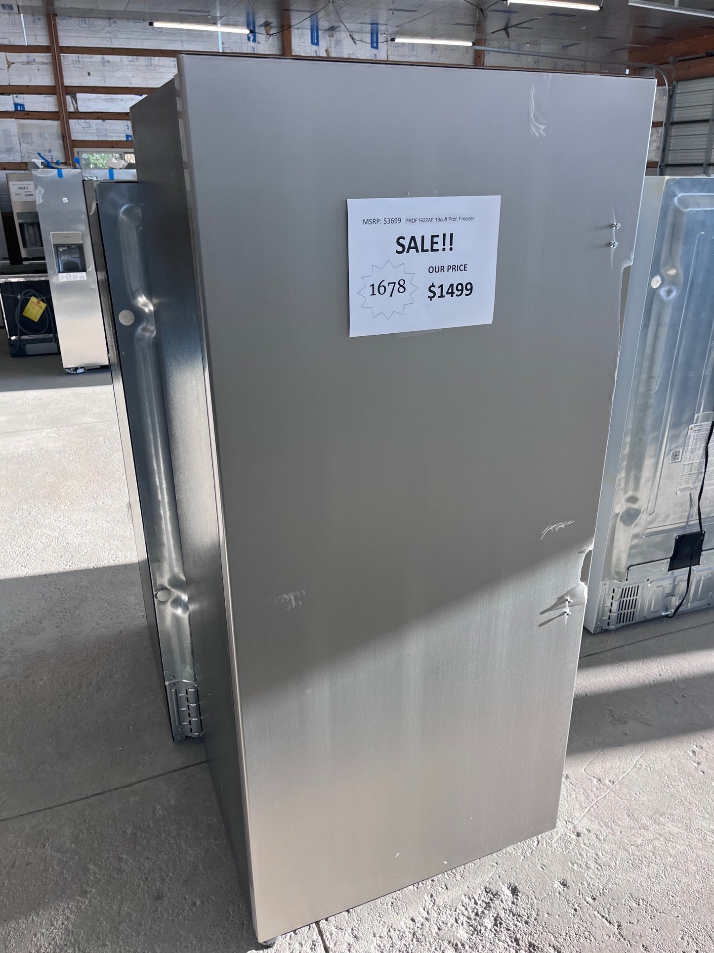 #1678- Frigidaire Professional 19 Cu. Ft. Single-Door Freezer in Stainless