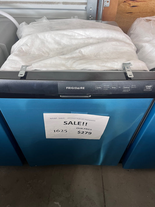 #1625- Frigidaire 24-in Front Control Built-in Dishwasher ( Stainless steel ) ENERGY STAR, 55-Decibel Standard Sound Level