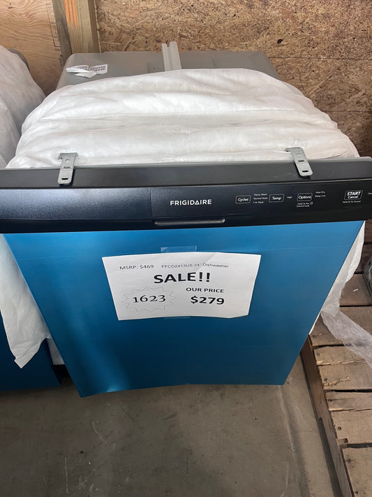 #1623- Frigidaire 24-in Front Control Built-in Dishwasher ( Stainless steel ) ENERGY STAR, 55-Decibel Standard Sound Level