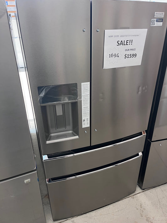 #1694- Frigidaire Gallery 36 in. 26.3 cu. ft. 4-Door French Door Standard Depth Refrigerator in Smudge-Proof Stainless Steel