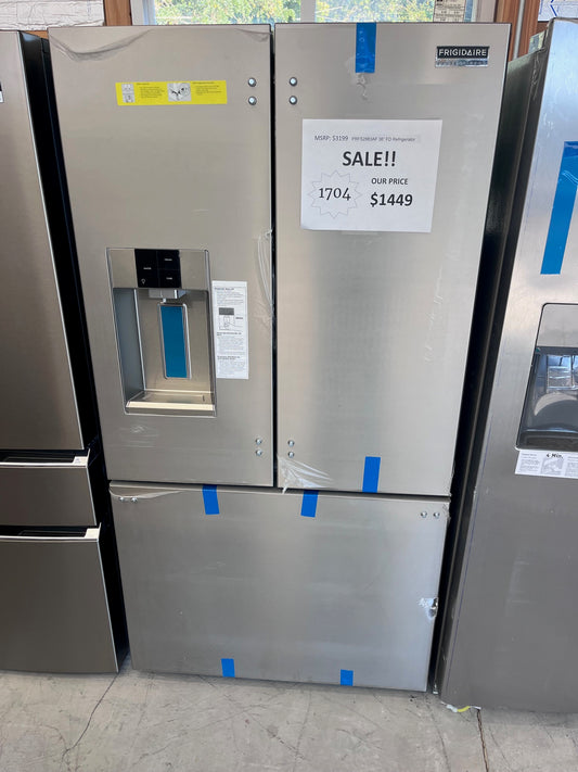 #1704- Frigidaire Professional 36 in. 28 cu. ft. Standard Depth French Door Refrigerator in Stainless Steel with CrispSeal Technology