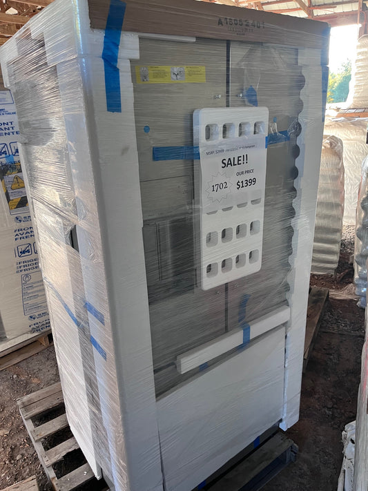 #1702- Frigidaire 36 in. 23 cu. ft. Counter Depth French Door Refrigerator in Stainless Steel
